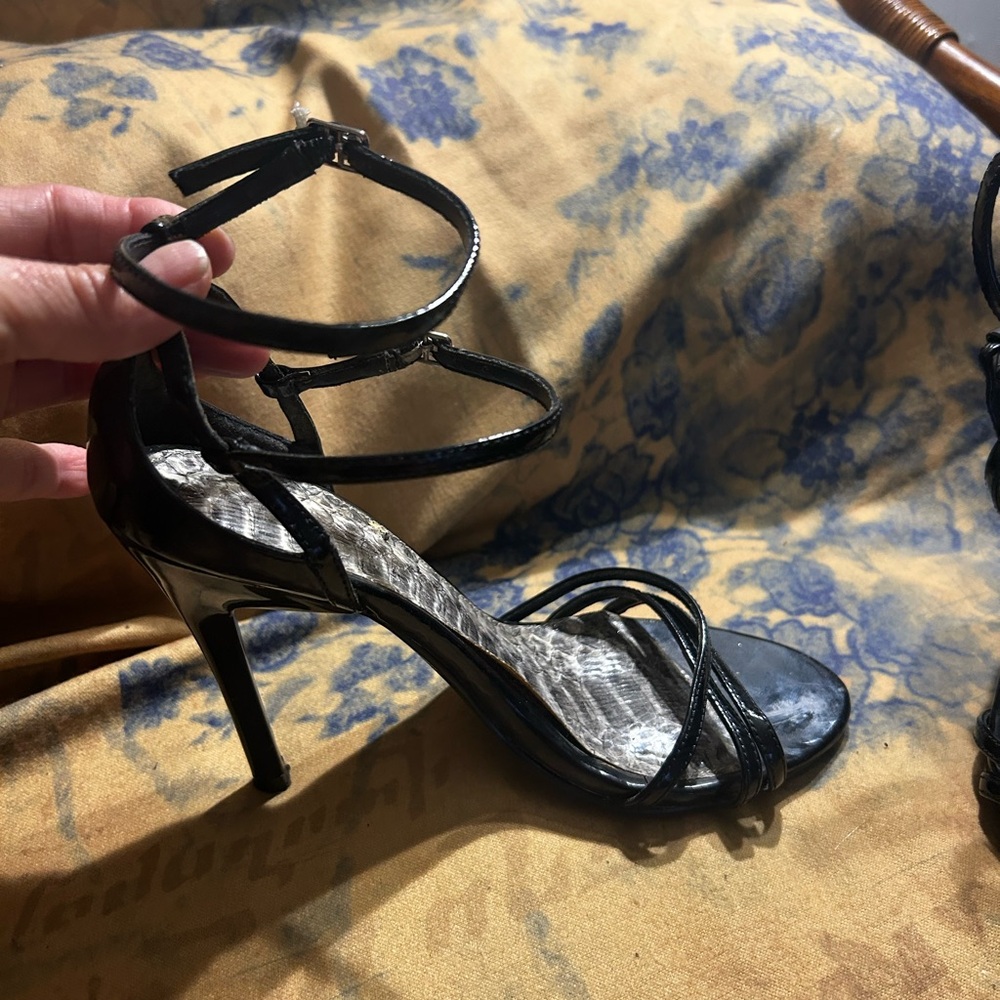 Sam Edelman Black Strappy Heels
